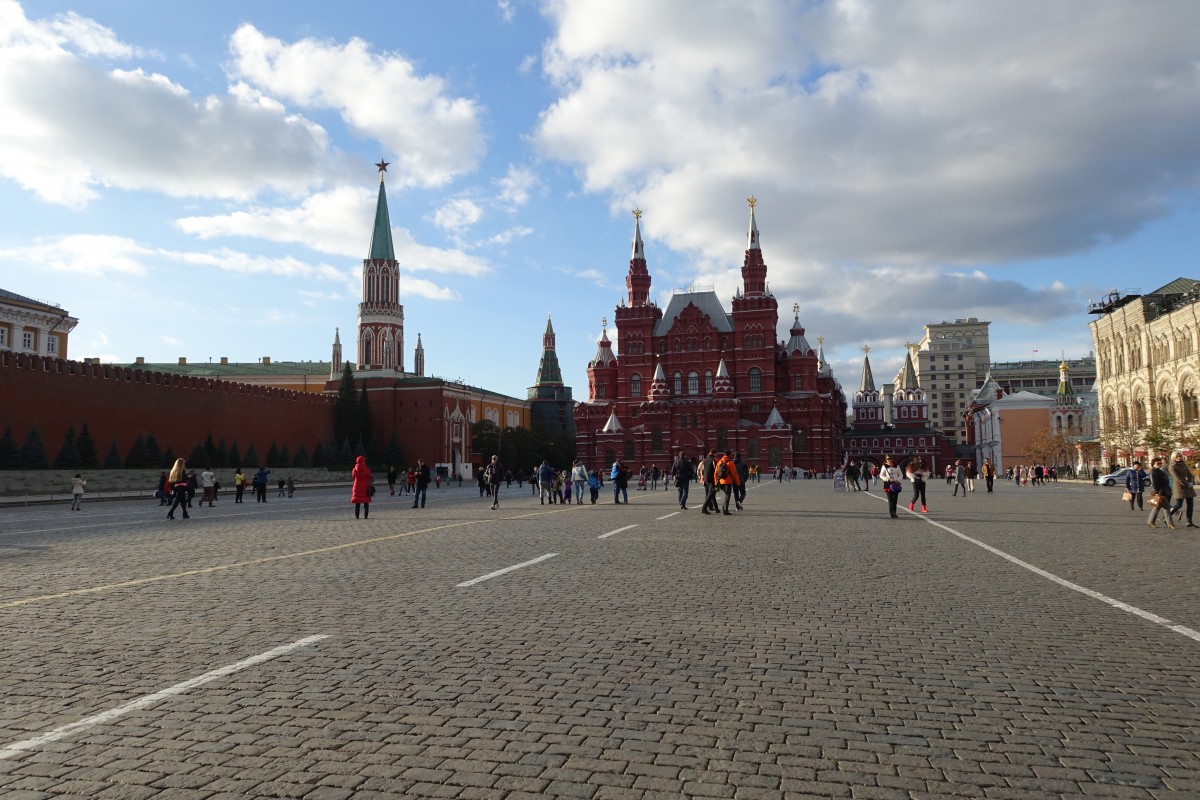 Touristenmagnet: der rote Platz beim Kreml